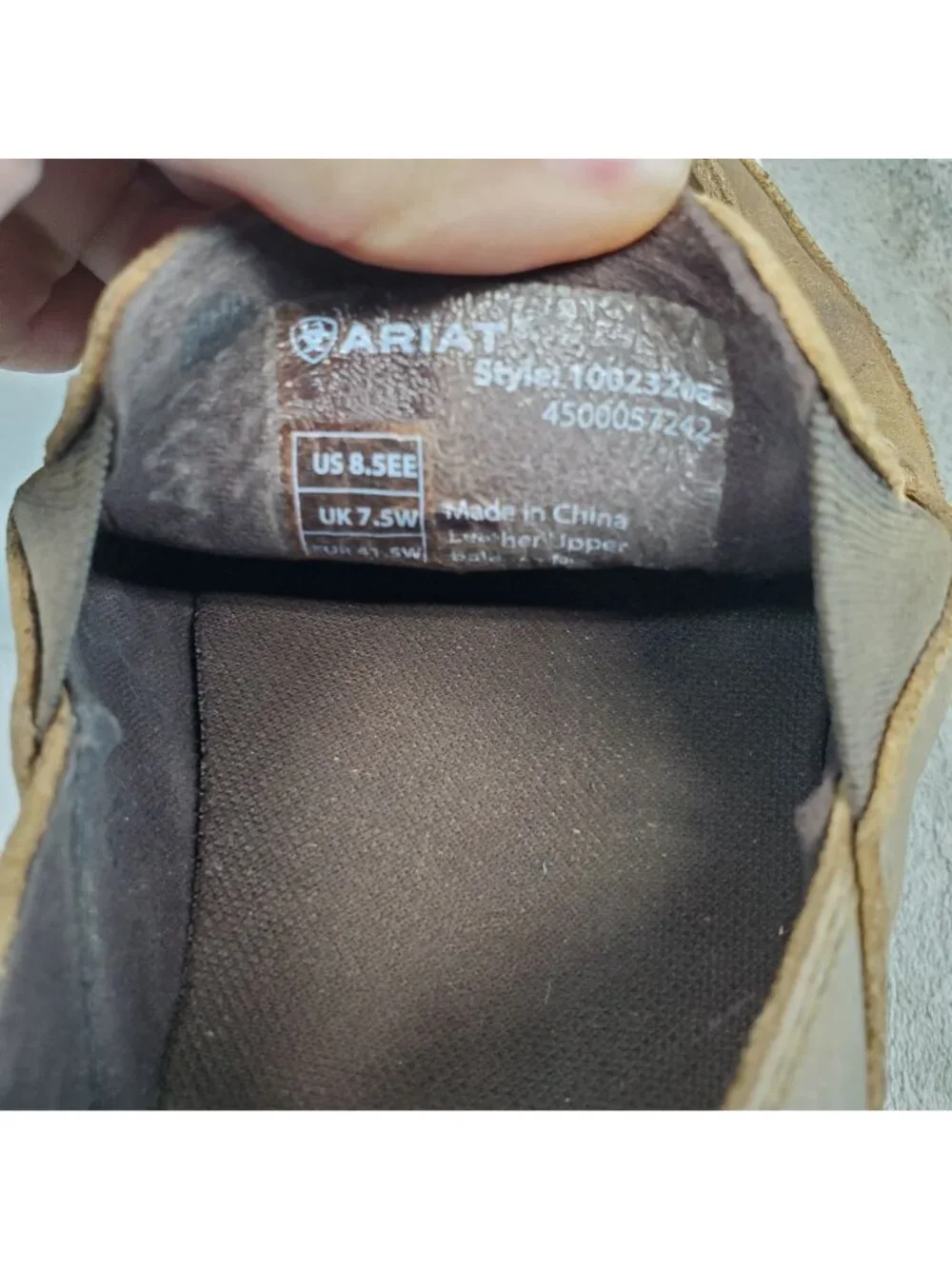 Ariat Shoes Mens Size 8.5 EE Extra Wide Brown Leather Cruiser Slip On *Read*